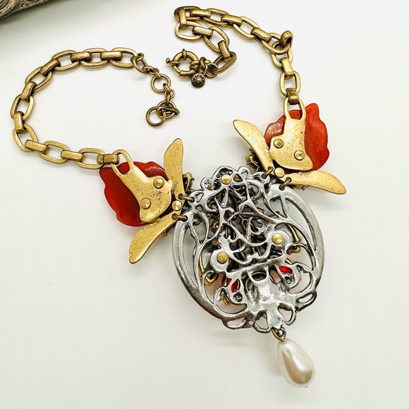 🔥 Vintage J Crew Crystal statement necklace - Picture 11 of 17